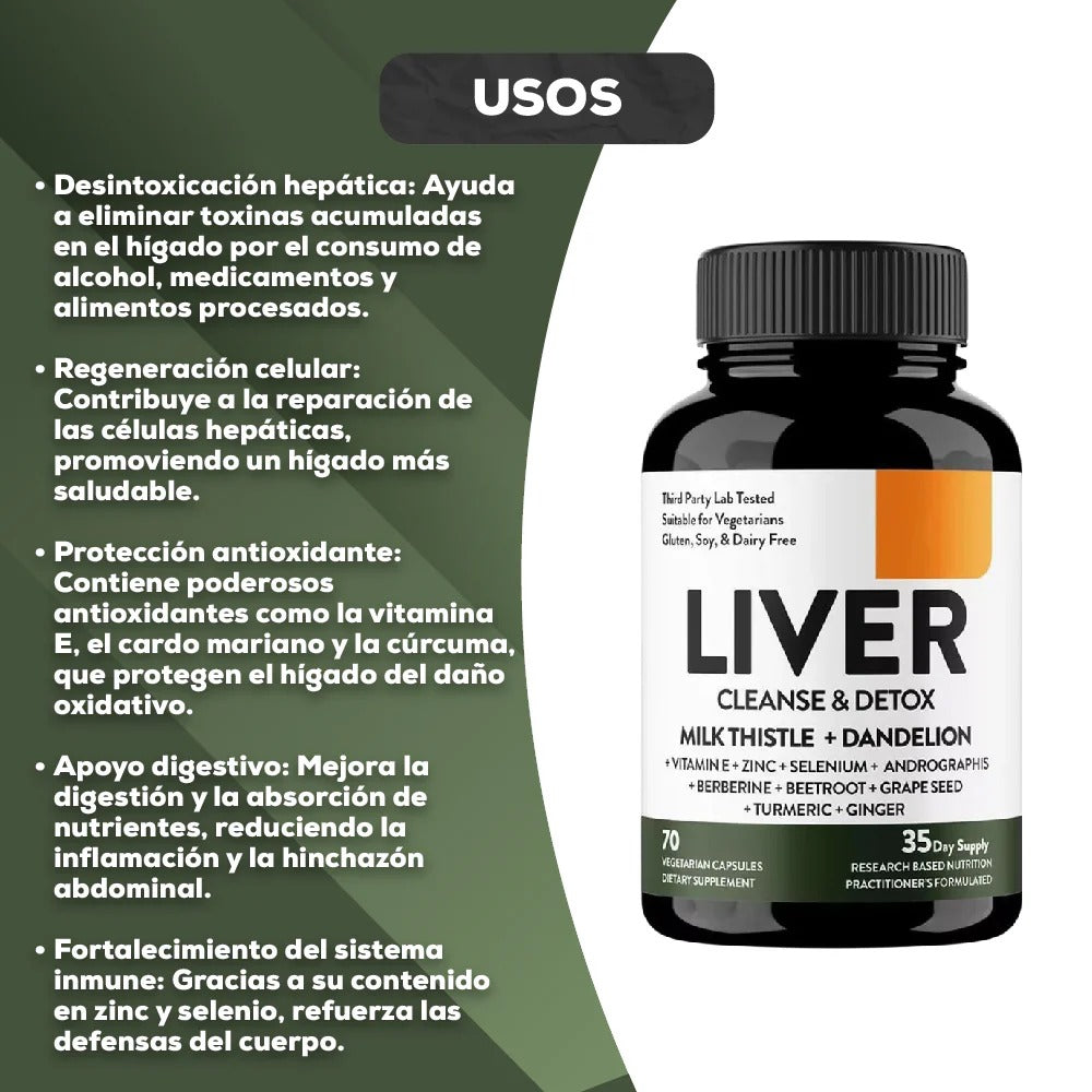 LIQUIDACION / LIVER 70 CAPSULAS DETOX