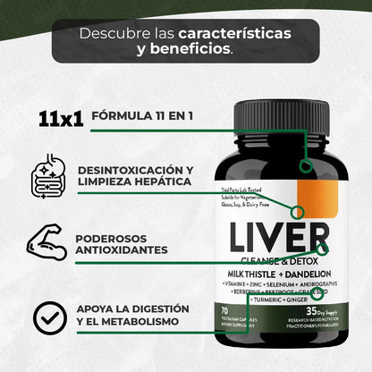 LIQUIDACION / LIVER 70 CAPSULAS DETOX